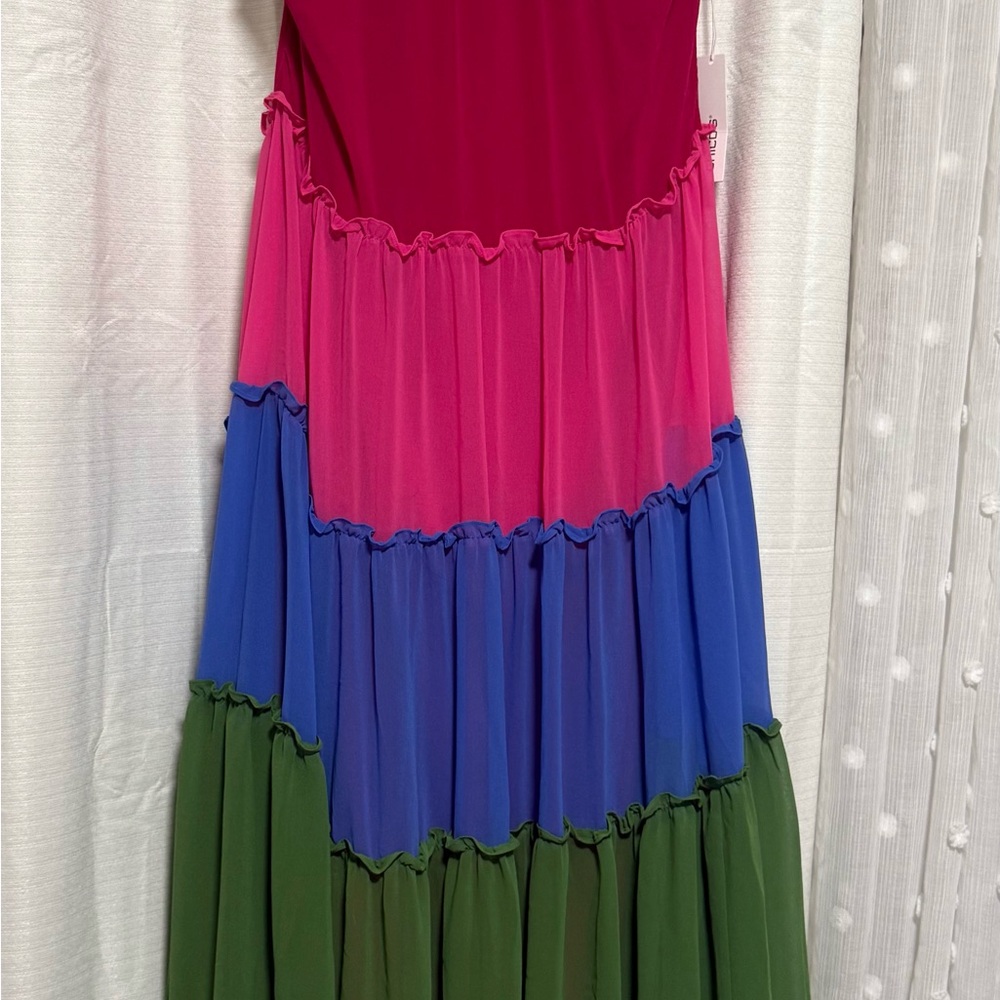 Chico's Vibrant Pink Halter Maxi Dress